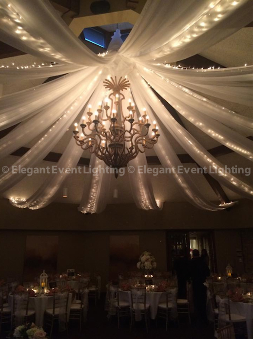 Starburst Ceiling Canopy with Fairy Lights | Briar Ridge Country Club